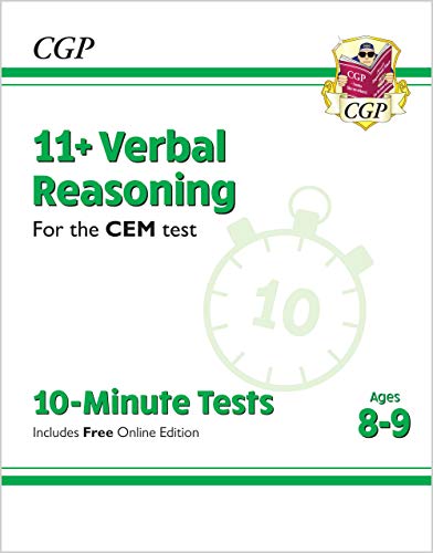 11+ CEM 10-Minute Tests: Verbal Reasoning - Ages 8-9 (with Online Edition): perfect preparation for the eleven plus (CGP 11+ CEM)