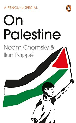 Book cover with a boy holding a Palestinian flag, titled "On Palestine".