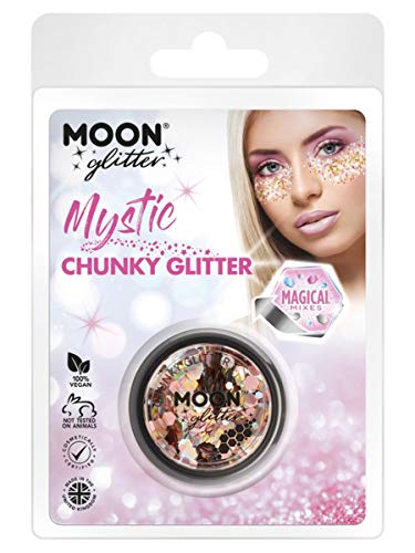 Smiffys Moon Glitter Mystic Chunky Glitter, Mixed Colours