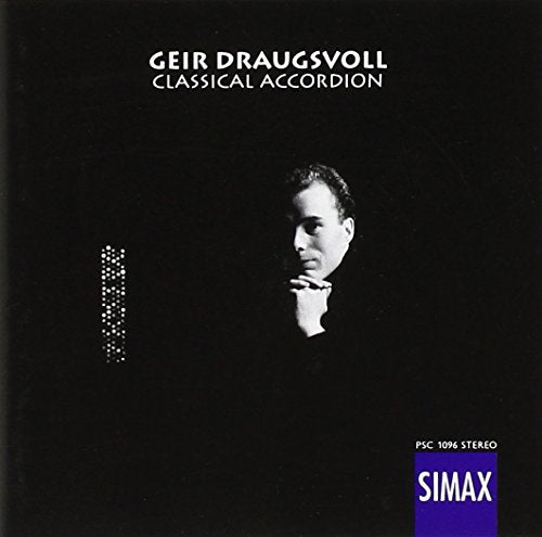 "CD cover with a black background, a man's portrait, and white text."