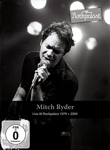 Black and white DVD cover featuring Mitch Ryder singing into a microphone on stage.