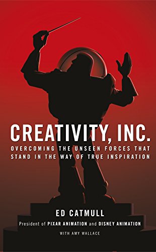 "Book cover with silhouette of conductor on red background, holding baton."
