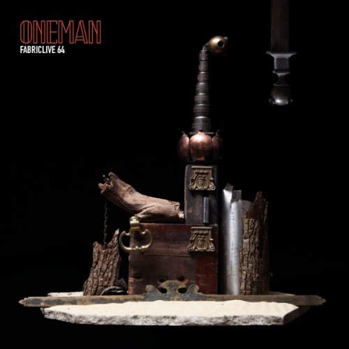 "CD cover art featuring a wooden sculpture on a black background."