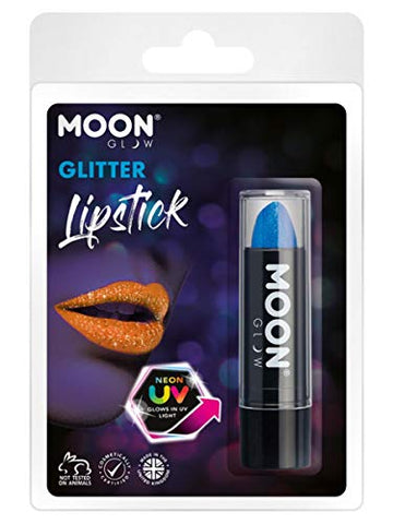 Moon Glow - Neon UV Glitter Lipstick Blue