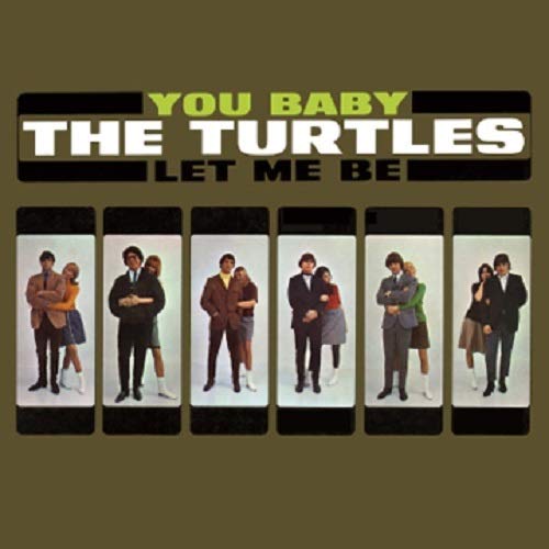 Vinyl album cover featuring The Turtles, with seven band members on Polaroid photos.