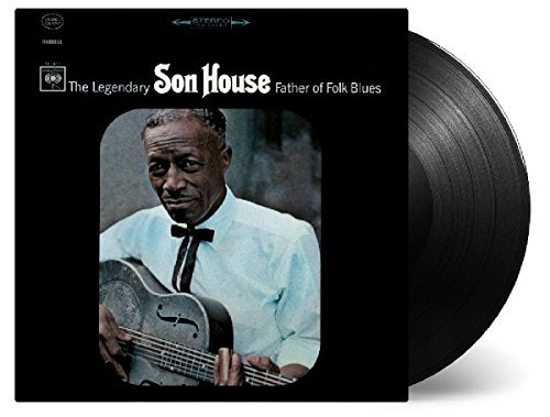 Vinyl album cover featuring a man playing a guitar, with text "Son House" above.