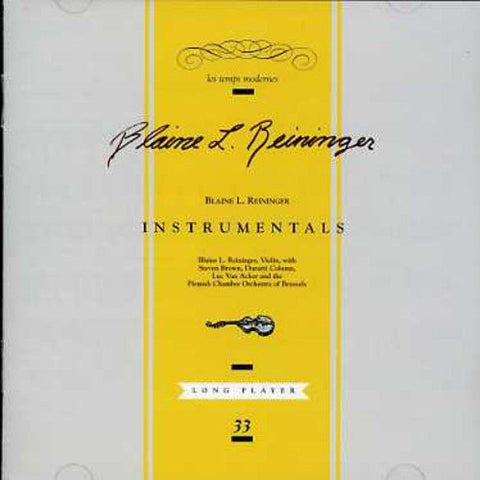 Blaine Reininger - Instrumentals [CD]