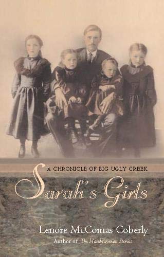 "Sarah's Girls" book cover featuring a sepia-toned family portrait with title and author name.