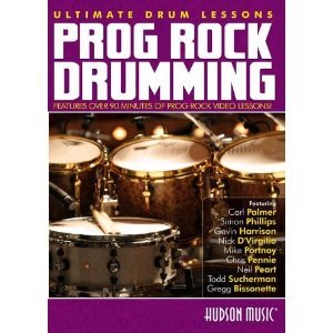 "Drum set on a DVD cover with white and purple text."