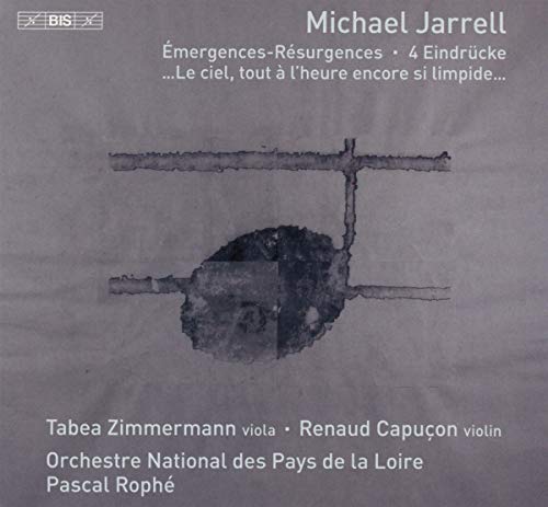 A CD case with a cover, titled "Émergences-Résurgences" by Michael Jarrell, with a barcode.