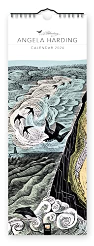Angela Harding Slim Calendar 2024 (Art Calendar): Original Flame Tree Publishing-Kalender Slimeline [Kalender]