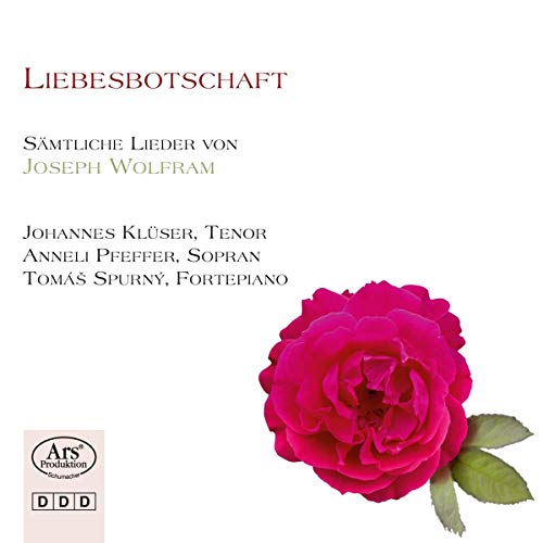 "Album cover with a pink rose and text on a white background."
