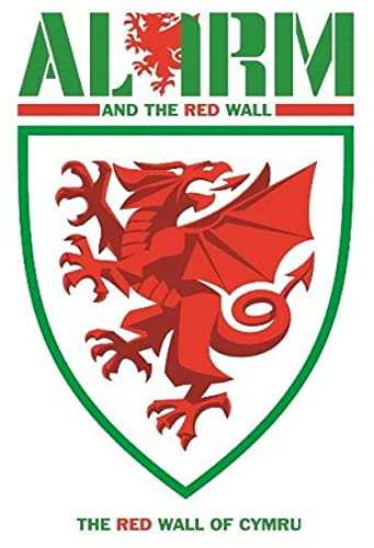 A red dragon on a shield with green border and text "Alarm" above it.