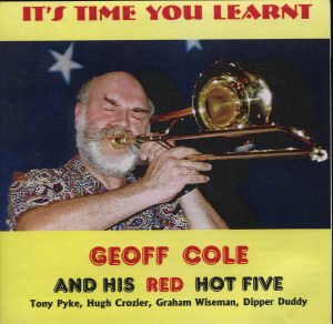 Album cover featuring a man playing trombone against a dark blue background with stars.