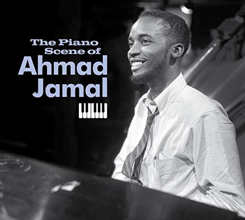 Black and white album cover featuring Ahmad Jamal playing piano with title text overlay.