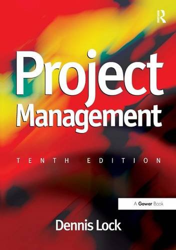 "Red book cover with 'Project Management' in white text and abstract yellow and black design."