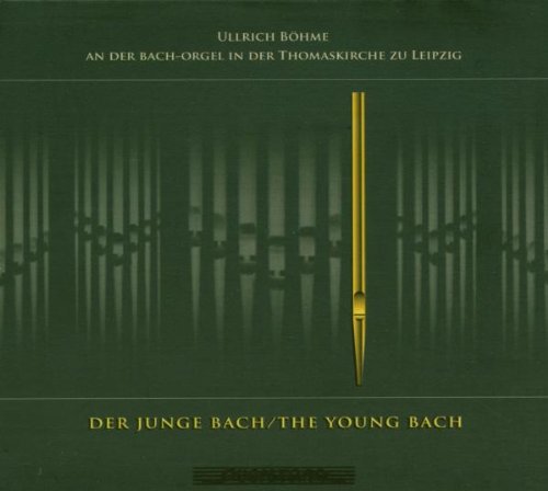 A green CD cover with a gold organ pipe and Amazon logo overlay.