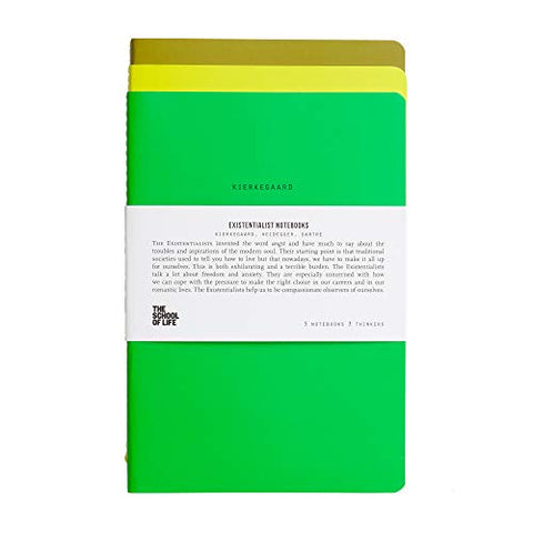 The School of Life - School of Thought Notebooks: The Existentialists - 3 Notebooks, 3 Thinkers