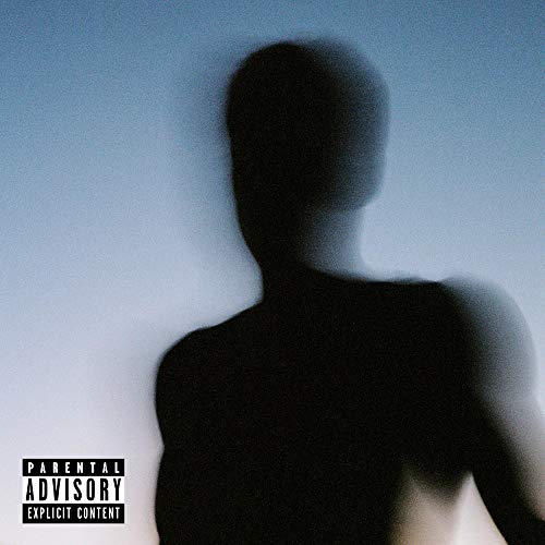 The image is an album cover featuring a blurred, shadowy figure against a gradient background. For accessibility purposes, a suitable alt text could be: "Blurred silhouette of a person against a blue gradient background."