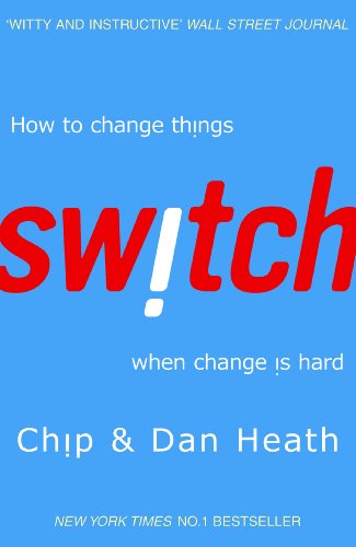 The image is a book cover with a blue background and white and red text. The alt text for this image could be: "Blue book cover with 'Switch' in red and authors' names."