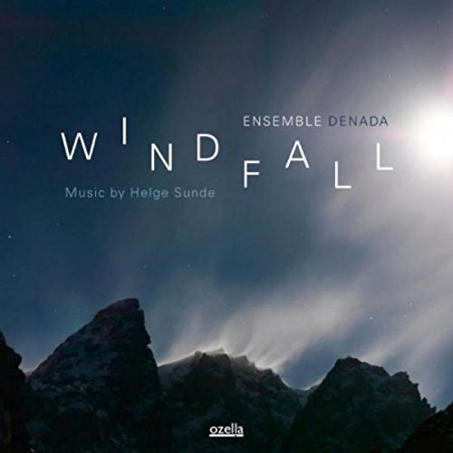 The image depicts a CD cover with a mountain landscape and the title "Windfall".