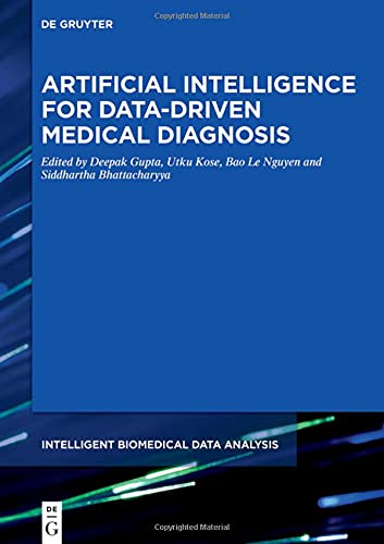 "Blue book cover with white text, titled 'Artificial Intelligence for Data-Driven Medical Diagnosis'."