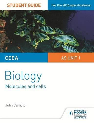 The image shows a textbook cover with a school of fish and educational text.