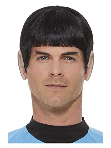 Smiffys 52344 Officially Licensed Star Trek, Original Series Spock Wig, Men, Black, One Size
