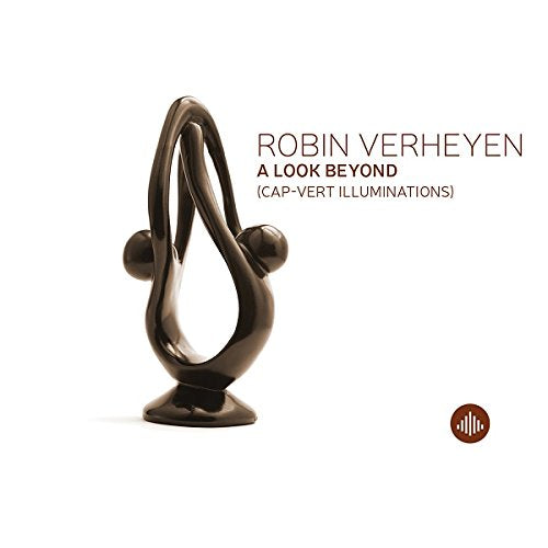 "CD album cover with abstract bronze sculpture and text on a white background."