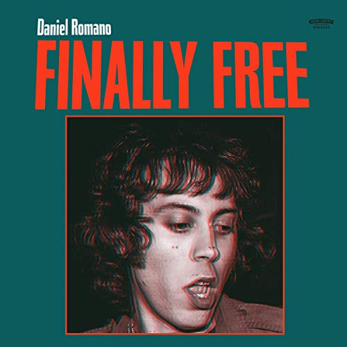 "Album cover with a man's portrait on a teal background, titled 'Finally Free'."