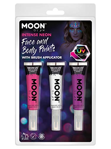 Moon Glow Intense Neon UV Face Paint and Brush