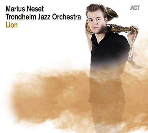 Album cover featuring a man holding a saxophone, surrounded by golden mist.