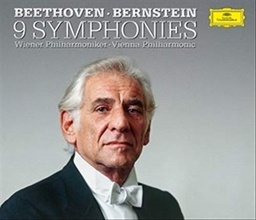 CD cover featuring Leonard Bernstein in a tuxedo against a gray background.