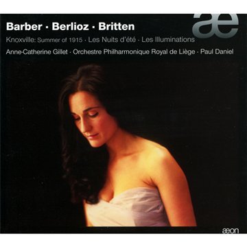A woman in a white dress against a black background, classical music CD cover.