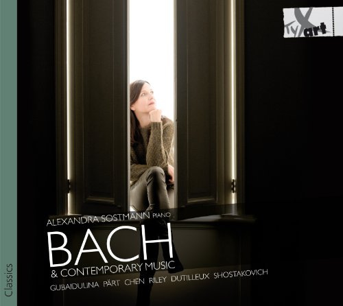 CD cover featuring a woman sitting in a window, with title "Bach & Contemporary Music".