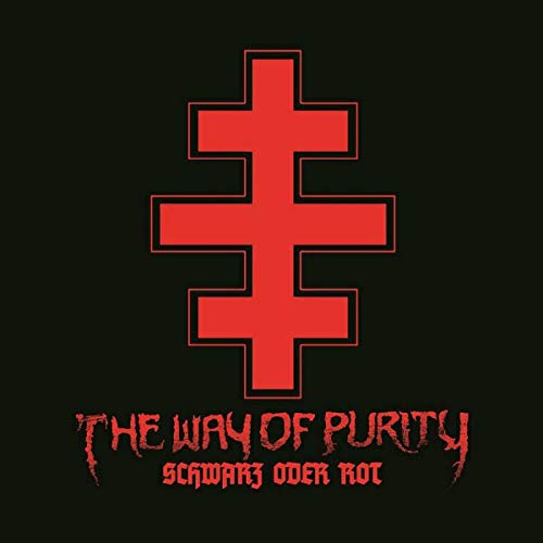 Album cover with red cross symbol and text on a black background.