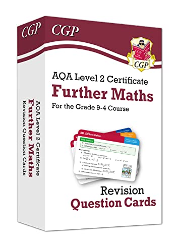 New AQA Level 2 Certificate: Further Maths - Revision Question Cards: perfect for catch-up and the 2022 and 2023 exams (CGP GCSE Maths 9-1 Revision)