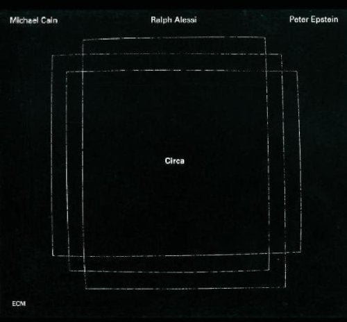 "Black album cover with white text 'Circa' and overlapping rectangles, featuring artist names."