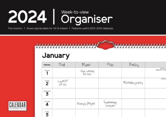Essential Family Organiser A4 Planner 2024