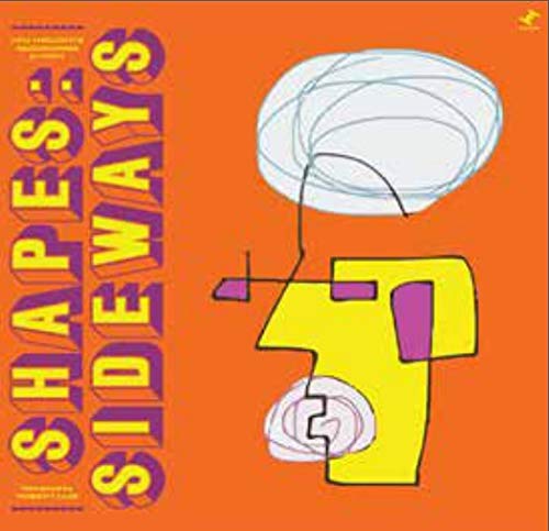 The alt text for the image is: "Vinyl album cover with abstract shapes on an orange background."