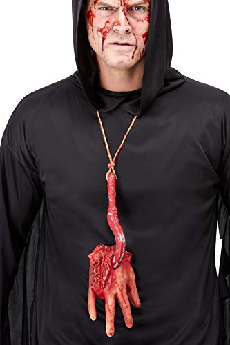Smiffys 52084 Severed Hand Necklace, Unisex Adult, Beige
