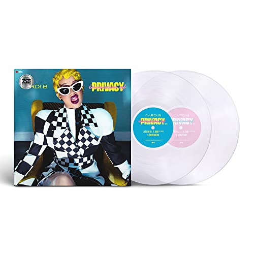 Cardi B’s “Invasion of Privacy” vinyl record with colorful cover art.