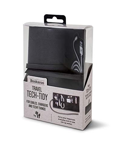 IF Bookaroo Travel Tech-Tidy, Tech Organiser, Travel Pouch Bag Organiser, 16 cm,Black