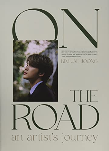 Kim Jae Joong's album cover: man in black jacket on beige background with text.
