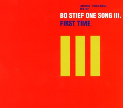 "Red album cover with 'Bo Stief One Song III' and three yellow bars."