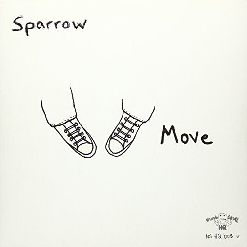 A simple black and white drawing of a pair of sneakers with the text.