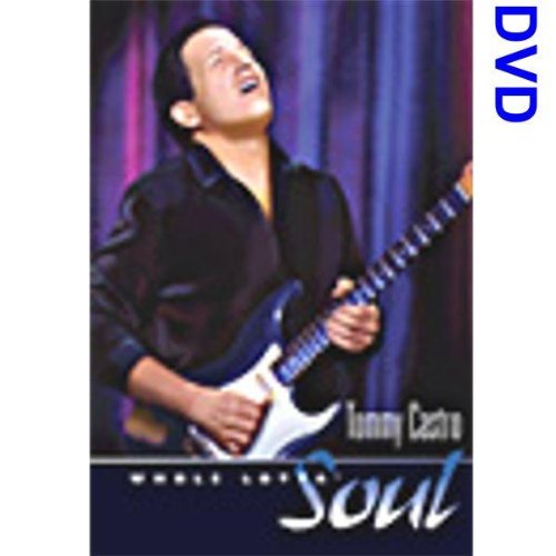 DVD cover featuring Tommy Castro playing guitar, head tilted back, against purple curtains.