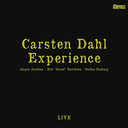 Black CD cover with yellow text, featuring "Carsten Dahl Experience" and "LIVE" on a plain background.