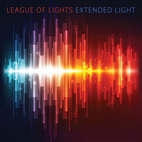 "Album cover with colorful sound wave graphic and 'League of Lights Extended Light' text."