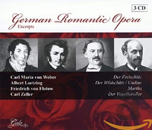 "CD cover with four men's portraits and red rose pattern."